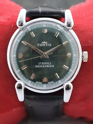 Vintage Fortis Hand-Winding Men's 17J Lather Band All Working Condition Watch • $24.99