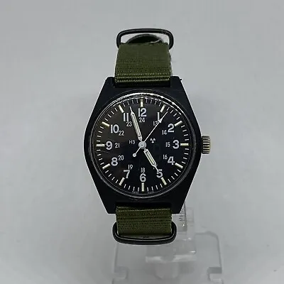 1990 September Marathon H3 US Military Watch MIL-W-46374E Vintage Green Band • $429