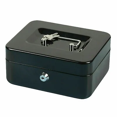 £8.49 • Buy Metal Cash Box Money Bank Deposit Steel Tin Security Safe Petty Key Lockable