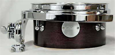 Click Drums Custom 4x8 8ply Maple Pancake Piccolo Tom Tom Black Cherry Gloss Oil • $274.99