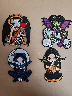 £10 • Buy Strangeling Iron On Patches Jasmine Becket-Griffith Goth, Big Eye Art Halloween 