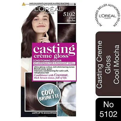 £8.99 • Buy L'Oreal Paris Casting Creme Gloss Semi-Permanent Hair Dye, 5102 Cool Mocha