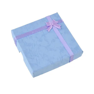 $4.99 • Buy Square Cardboard Box With Ribbon Jewellery Display Bracelet Gift Packaging Box