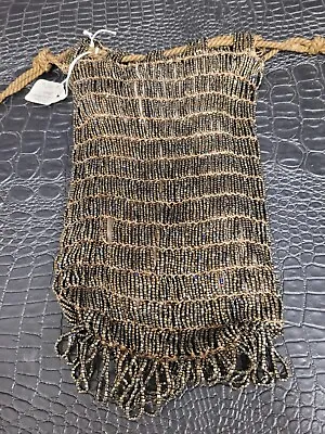 Antique Art Deco Purse Czech Glass Hand-Beaded & Crocheted FLAPPER PURSE BAG • $24.77