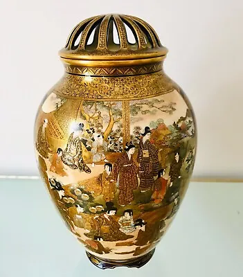 $25000 • Buy Unique Museum Quality Antique Japanese Kinkozan Family  Satsuma Vase Signed