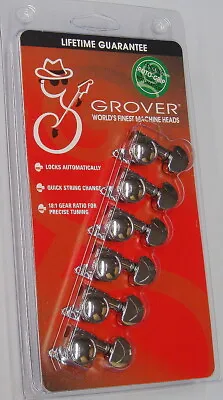 Grover 505C6 Mini Roto-Grip Locking Rotomatic Tuners 6 In-Line Chrome Finish • $77.50