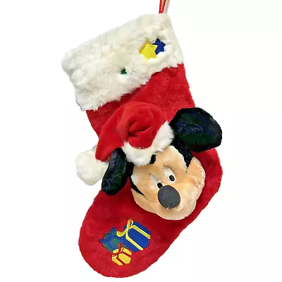 Vintage 1999 Disney A Christmas To Remember 3D Mickey Mouse Stocking 16  • $45.73