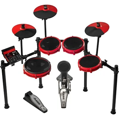 Alesis Nitro Max 8-Piece Electronic Drum Set With Bluetooth And BFD Sounds Red • $399