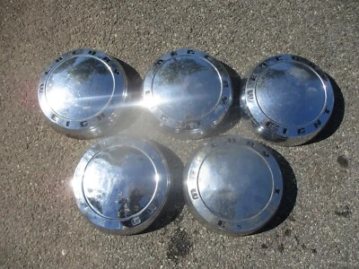 $90 • Buy Lot Of 5 Genuine 1949 To 1951 Mercury Eight Dog Dish Hubcaps