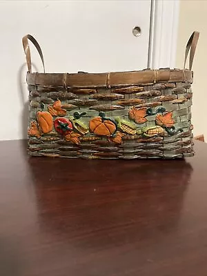 Vintage Harvest Wicker Basket With Handles Fruit Basket Vegetable Basket • $21.99