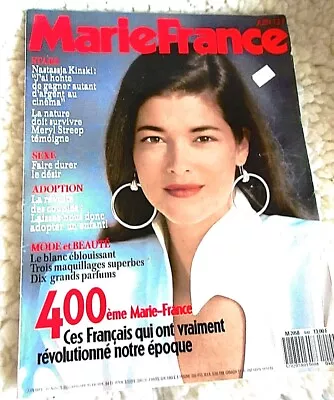 Vintage June 1989  Marie France Fashion Magazine In French Nastassja Kinski • $8.99