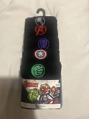 Mens Size 9-12 Marvel Socks X 5 • £6.99