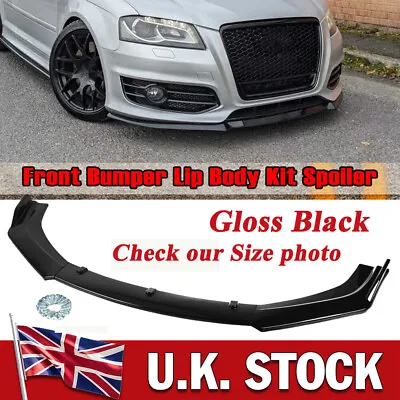 For Audi A1 A3 S3 A5 S4 A6 8P Front Bumper Lip Body Kit Splitter Spoiler UK 3PCS • £35.95