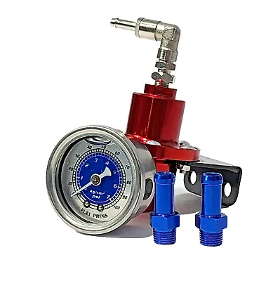 Adjustable Fuel Pressure Regulator Gauge Blue Kit For Honda Civic Ek Eg Jdm • $40.95