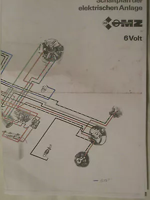 Mz Ts 125/250 Wiring Diagram • $6.19