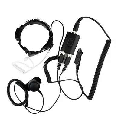 Military Throat Mic Headset For Motorola HT1250 Gp328 Gp340 Gp360 Gp380 Gp640 • $53.13