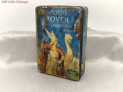 £34.99 • Buy Crawfords Rover Assorted Biscuits-Rare Vintage Tin-Intact Paper Label-Viking
