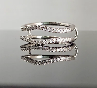 £1175 • Buy Twin Row Diamond Platinum Wedding Band/White Gold