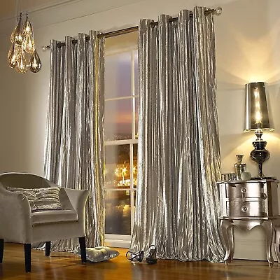 Kylie Minogue Praline Iliana Eyelet Lined Curtain  90” X 72” • £110