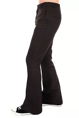 £29.99 • Buy Mens 60s 70s Vintage Retro Presley Brown Bell Bottom Trousers