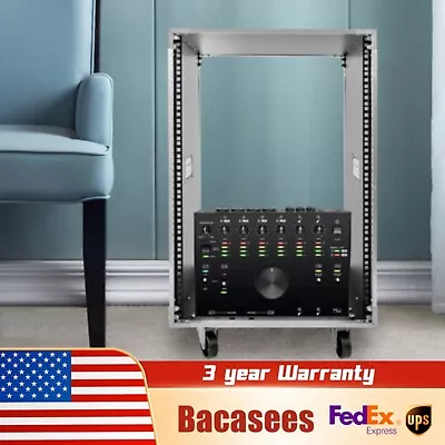 Rolling 16U Server Rack Open Frame Network Data Rack Audio Video Telecom Rack • $101.65