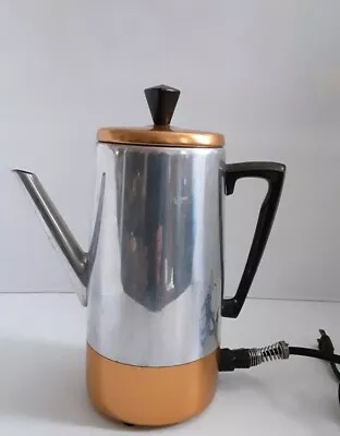 Vtg Mirror-Matic Electric Percolator 9 Cup Gold Colored Trim M-0179-92 • $36.98