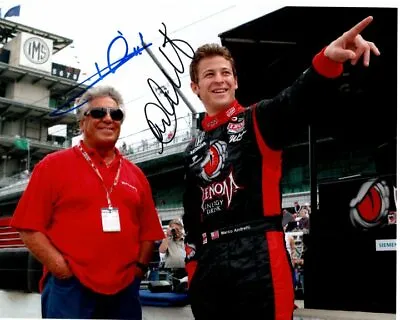 MARIO And MARCO ANDRETTI Signed 8x10 INDY RACING RACE DRIVER Photo • $249