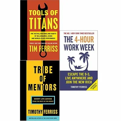 $69.82 • Buy Timothy Ferriss 3 Books Collection Set NEW(Tools Of Titan,Tribe Of Mentor,The 4)