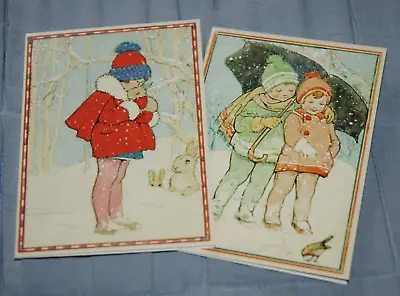 Snow Children ~ By Margaret Tarrant 2 X Nostalgic Christmas Cards NEW & Sealed • £5.99