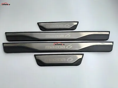 For Mazda 6 Car Accessories Silver Door Sill Scuff Plate Protector Trim Cover 22 • $51.69