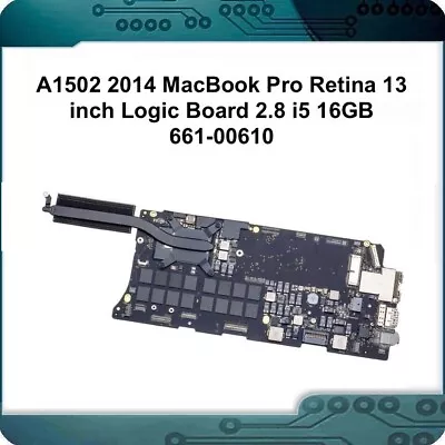 A1502 MacBook Pro Retina 13 Inch 2014 Logic Board 2.8 I5 16GB 661-00610 • $125