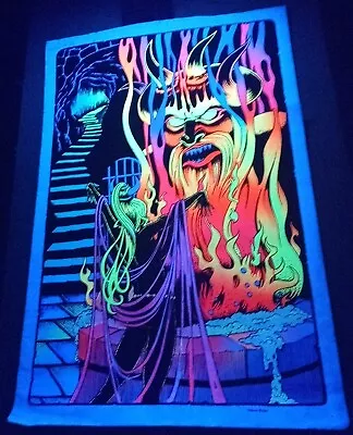 Sorceress PP-462 Vintage 1976 Blacklight Devil Poster - Velva-Print Black Light  • $87.95