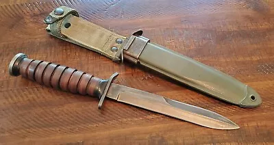 M3 Trench Knife Reproduction W/ Rebuilt WWII BM Co. M8 Scabbard • $30