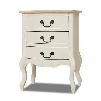 £159.99 • Buy Cream Bedside Table Shabby Chic French Cabinet Assembled Juliette Furniture 