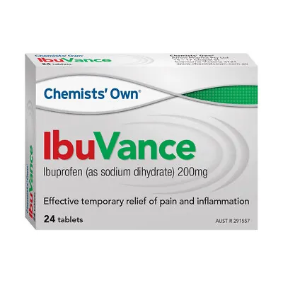 $15.95 • Buy Chemists Own IbuVance 200mg For Temporary Relief Pain & Inflammation 24 Tablets