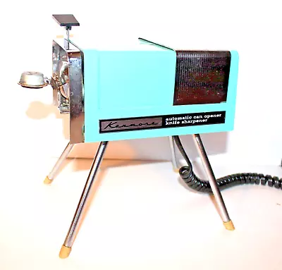 MCM Atomic Turquoise Sputnik Kenmore Electric Can Opener Sharpener Retro • $99.99