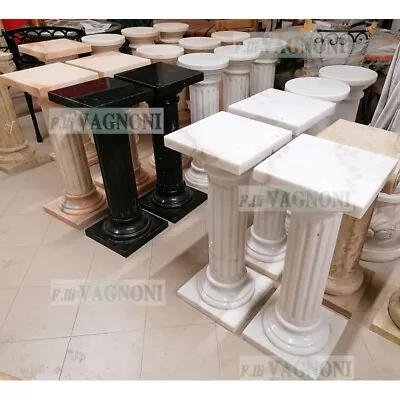 Column IN Real Marble Paint Cm. 80 Cap Engraving Colonne-Pietra Columns Marble • £342.60