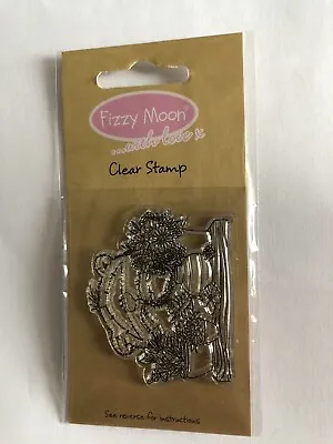 £2.75 • Buy FIZZY MOON CLEAR PHOTOPOLYMER MINI STAMP - Flower Pot