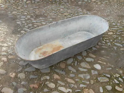 Large Vintage Galvanised Bath  / Garden Planter  • £195