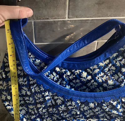 Vera Bradley Hotsy Totsy Frills Hobo Purse Bag In Blue Lagoon Pattern • $6.99