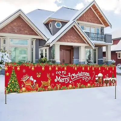 Christmas Outdoor Banner Merry Christmas Decorations For Home 2023 Outdoor Decor • $5.90