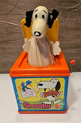 Vintage Mattel 1976 Snoopy Peanuts Jack In The Box • $23.95