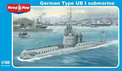 MikroMir 144-016 - German Type UB-1 Submarine Military - 1/144 Scale Model Kit • $33.07