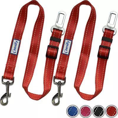 Zenify Dog Car Seat Belt Seatbelt Lead Puppy Harness - Heavy Duty Adjustable Car • $26.62