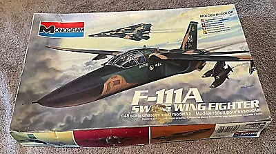 Vintage 1981 Monogram F-111a Swing Wing Jet Fighter 1:48 Model Kit #5804 • $19.95