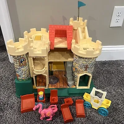 Vintage 1974 Fisher Price Little People Family Castle With Accessories • $60