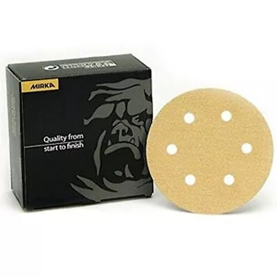 Mirka 23-634-800 Bulldog Gold 3  6H Grip Vacuum Disc 800 Grit (Qty 50 Per Pk/bx) • $19.76