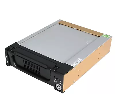 StarTech.com Black Aluminum 5.25' Rugged SATA Hard Drive Mobile Rack Drawer NEW! • £11