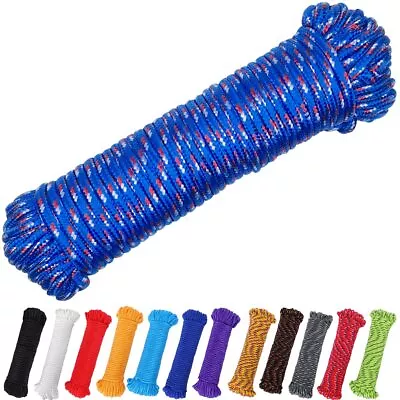 90 Ft 1/4 Inch (7mm) Nylon Poly Rope Flag Pole Polypropylene Clothes Line Cam... • $14.79