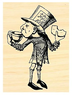 Alice In Wonderland's Mad Hatter Drinking Tea Rubber Stamp P50 • $10